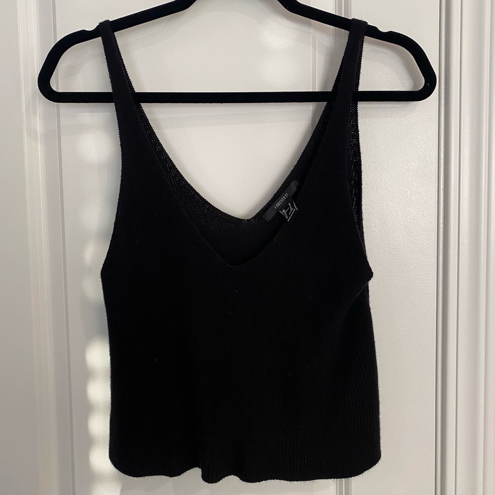 Forever 21 loose black tank top - medium